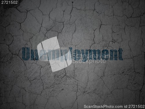 Image of Finance concept: Unemployment on grunge wall background