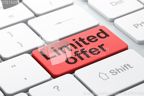 Image of Business concept: Limited Offer on computer keyboard background