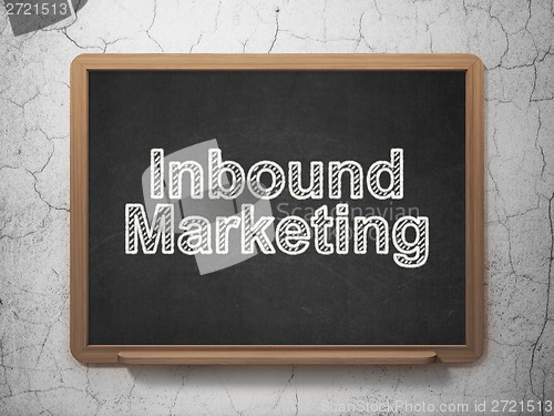 Image of Finance concept: Inbound Marketing on chalkboard background