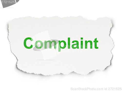 Image of Law concept: Complaint on Paper background