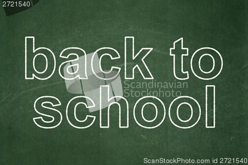 Image of Education concept: Back to School on chalkboard background