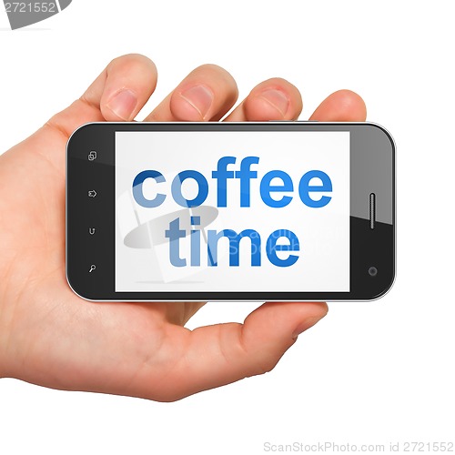 Image of Timeline concept: Coffee Time on smartphone