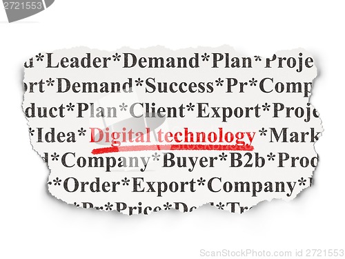 Image of Information concept: Digital Technology on Paper background