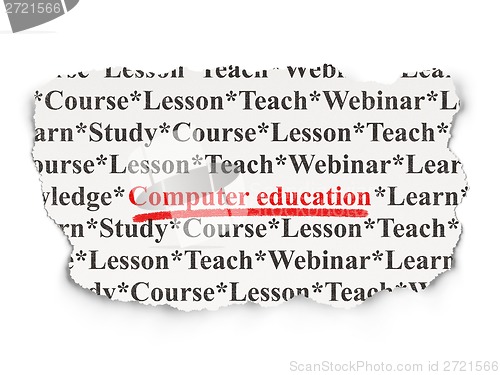 Image of Education concept: Computer Education on Paper background