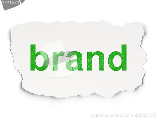 Image of Marketing concept: Brand on Paper background