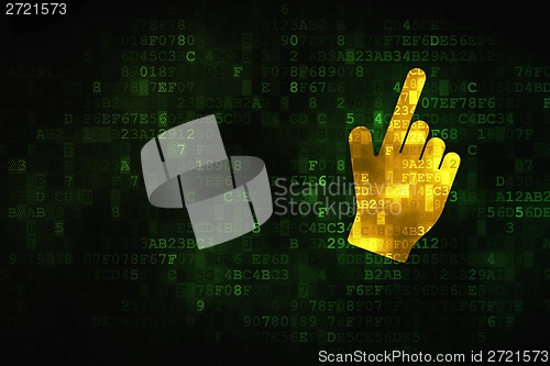 Image of Marketing concept: Mouse Cursor on digital background