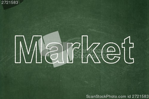 Image of Business concept: Market on chalkboard background