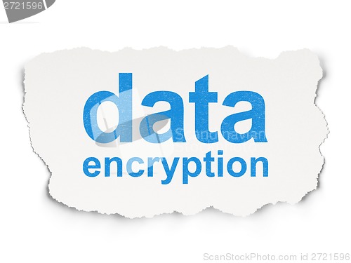 Image of Safety concept: Data Encryption on Paper background