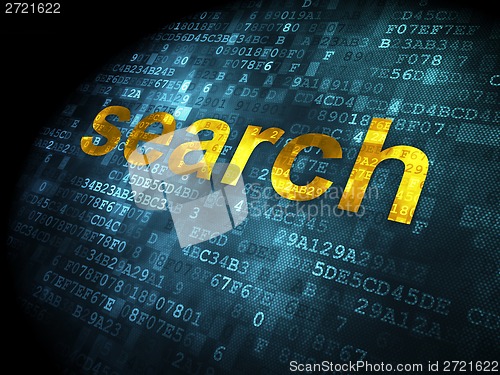 Image of SEO web development concept: Search on digital background