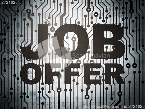 Image of Business concept: circuit board with Job Offer