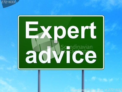 Image of Law concept: Expert Advice on road sign background