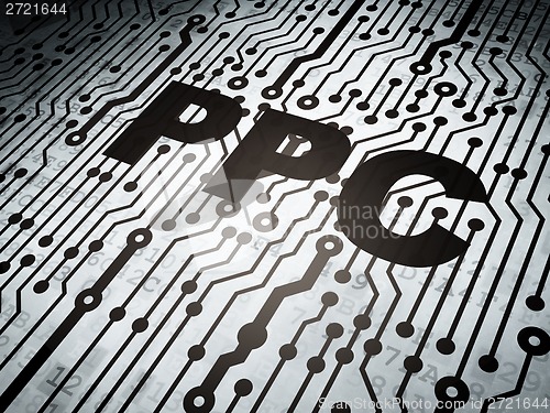 Image of Finance concept: circuit board with PPC