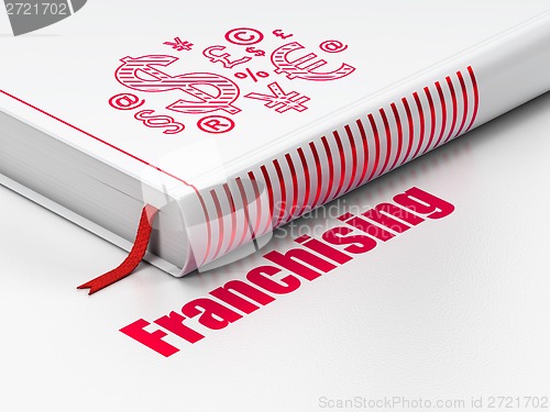 Image of Finance concept: book Finance Symbol, Franchising on white background