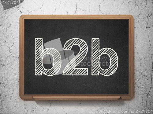 Image of Finance concept: B2b on chalkboard background