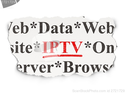 Image of Web development concept: IPTV on Paper background
