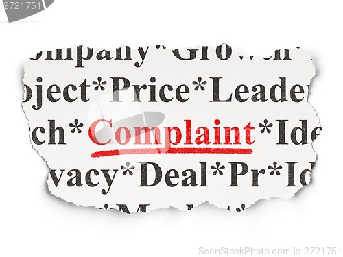 Image of Law concept: Complaint on Paper background