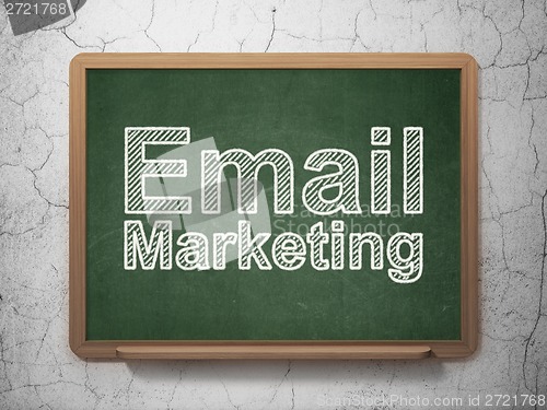 Image of Business concept: Email Marketing on chalkboard background