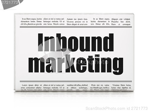 Image of Business concept: newspaper headline Inbound Marketing