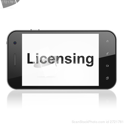 Image of Law concept: Licensing on smartphone