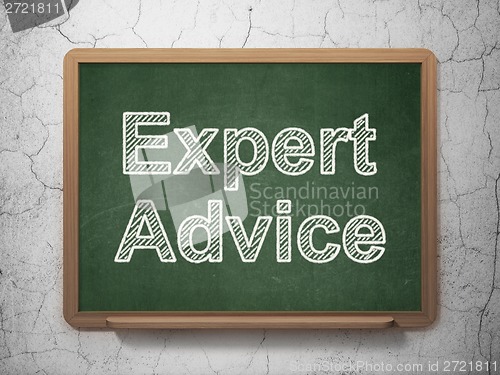 Image of Law concept: Expert Advice on chalkboard background