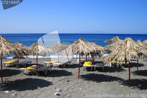 Image of relax place on the Greece beach 