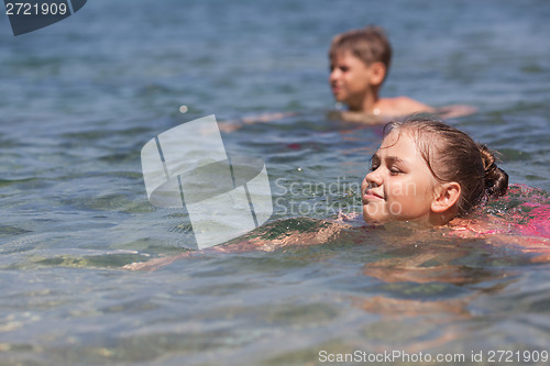 Image of Children in the sea