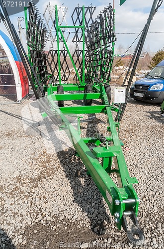 Image of Agriculture equipment on exhibition. Tyumen.Russia