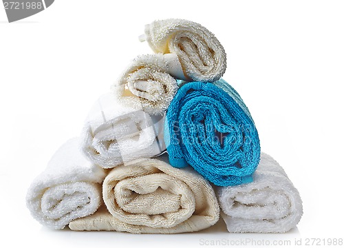 Image of stack of various spa towels