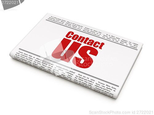 Image of Marketing concept: newspaper headline Contact Us