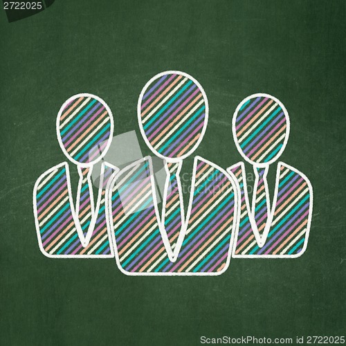 Image of Law concept: Business People on chalkboard background