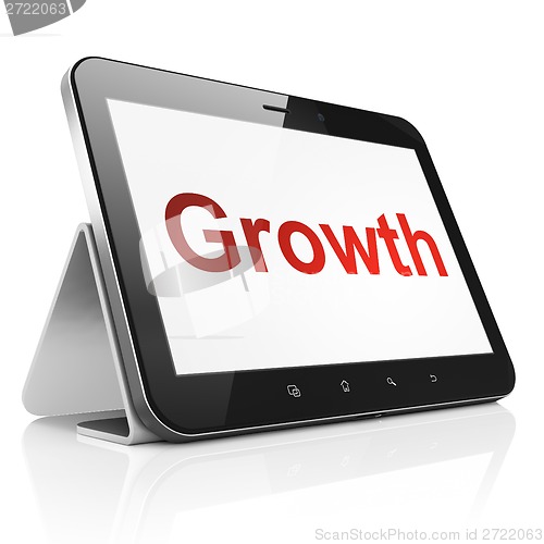 Image of Business concept: Growth on tablet pc computer