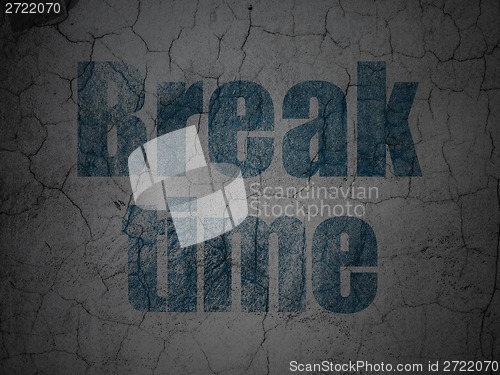 Image of Timeline concept: Break Time on grunge wall background