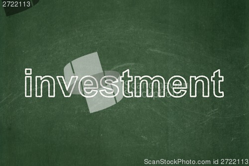 Image of Finance concept: Investment on chalkboard background