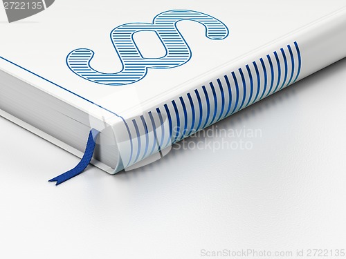 Image of Law concept: closed book, Paragraph on white background