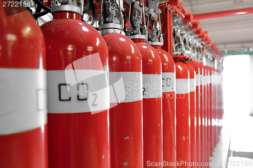 Image of Large CO2 fire extinguishers