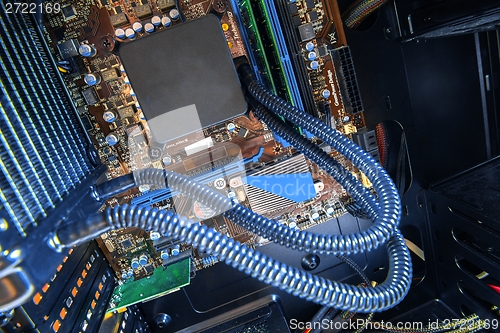 Image of Computer motherboard closeup