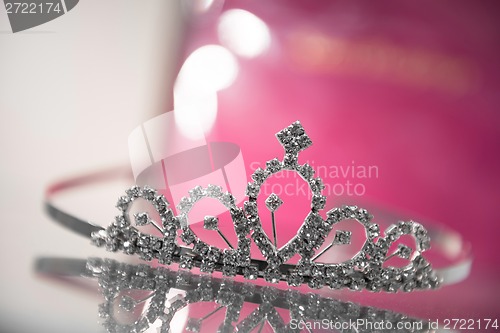 Image of Design princess crown on glass cupboard