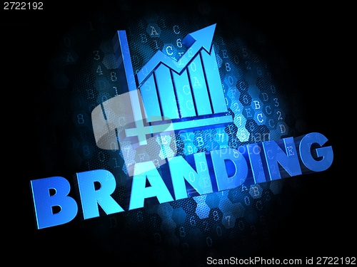 Image of Branding. Growth Concept on Digital Background.