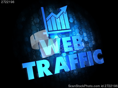 Image of Web Traffic. Growth Concept on Digital Background.