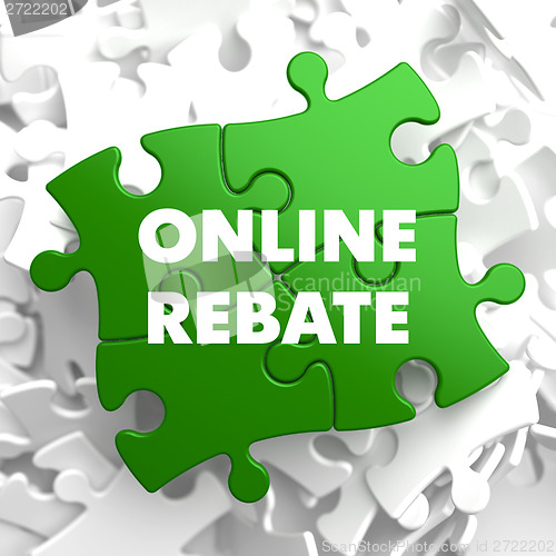 Image of Online Rebate on Green Puzzle.