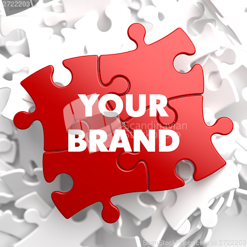 Image of Your Brand Concept on Red Puzzle.