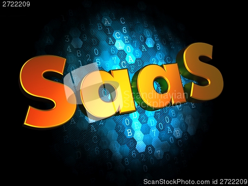 Image of SAAS Concept on Digital Background.