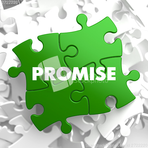 Image of Promise Word on Green Puzzle.