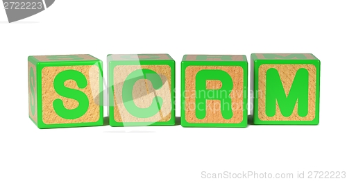 Image of SCRM - Colored Childrens Alphabet Blocks.