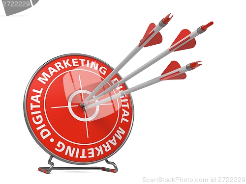Image of Digital Marketing Concept - Hit Target.