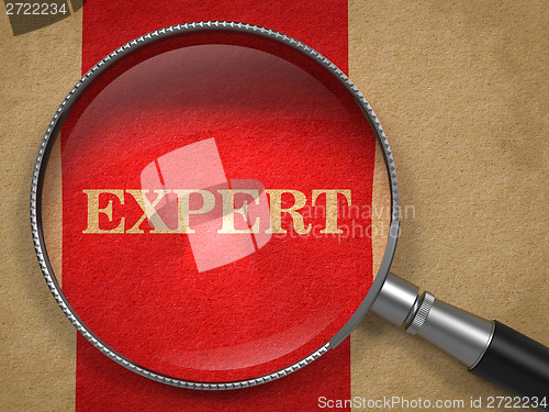 Image of Expert - Concept with Magnifying Glass.