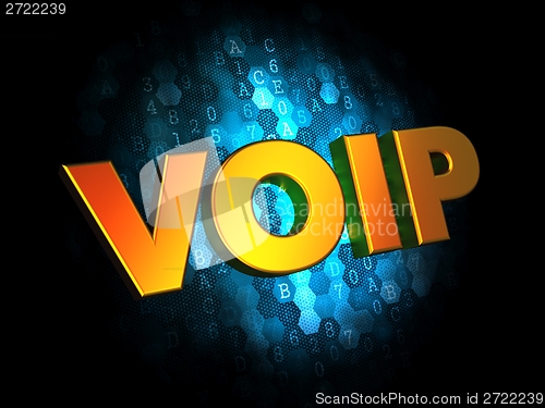 Image of VOIP Concept on Digital Background.