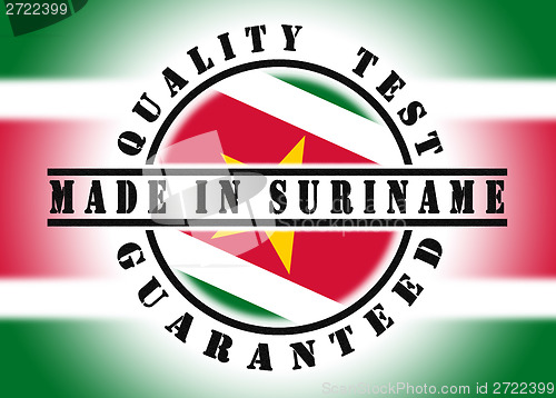 Image of Quality test guaranteed stamp 