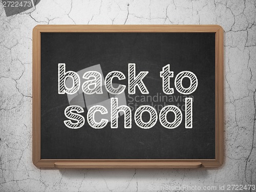 Image of Education concept: Back to School on chalkboard background