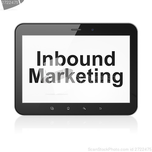 Image of Business concept: Inbound Marketing on tablet pc computer